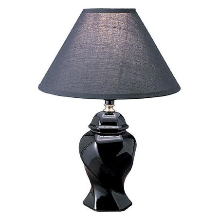 LIGHTING BUSINESS Ceramic Table Lamp - Black LI1338293